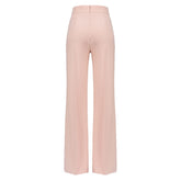 Pink Polyester Women's Trouser